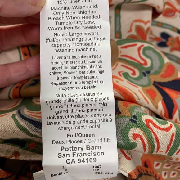 Pottery Barn Bedding Pottery Barn Queen Size Duvet Cover Two Shams